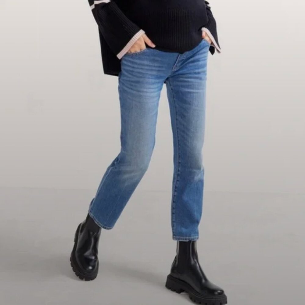Hatch Maternity Over the Bump Denim Straight Jeans 28